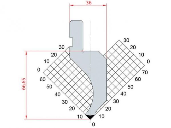 Dao chấn 88º 1081. H=66,65, R=0,8, Max T/m=60