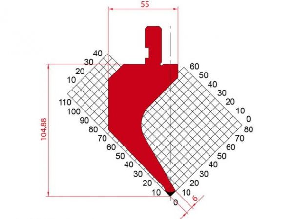 Dao chấn 90º 1174. H=104,88, R=0,25, Max T/m=50