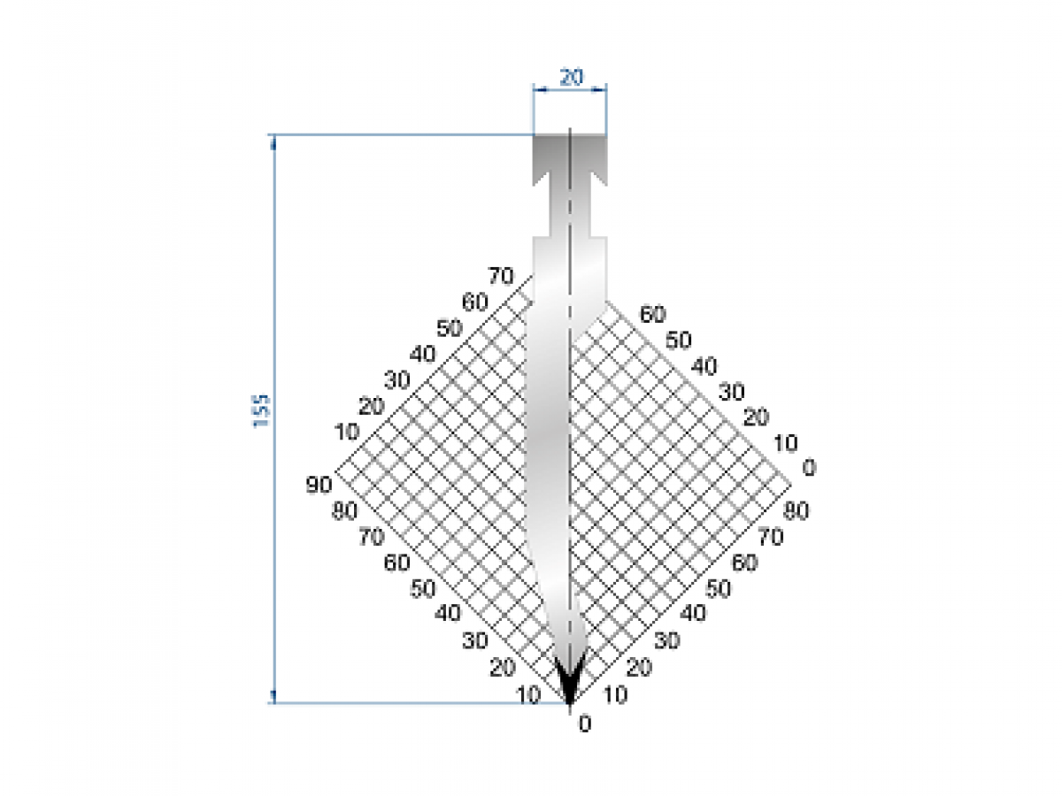 Dao chấn 30º 1221, H=155, R=1 Max T/m=80
