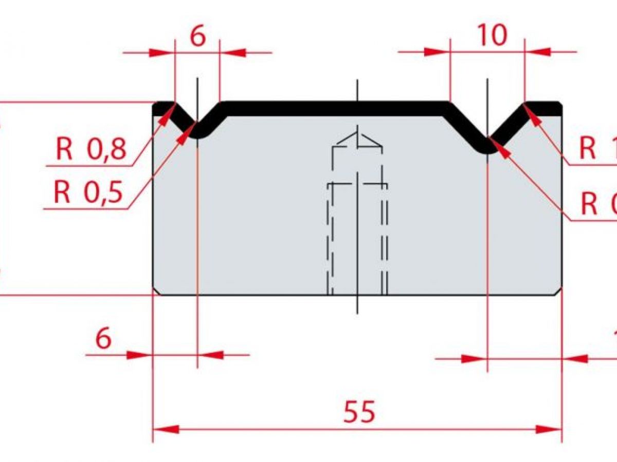 Cối chấn 2V 6/10 a=88º H26 Max. T/m=100