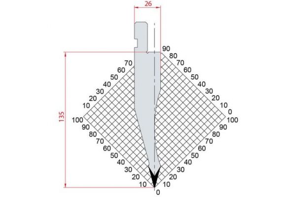 Dao chấn 30º 1052. H=135, R=0.5 Max T/m=50
