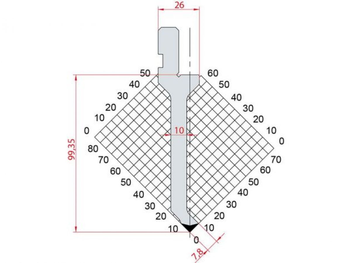 Dao chấn 90º 1261. H=99,35, R=0.25, Max T/m=50