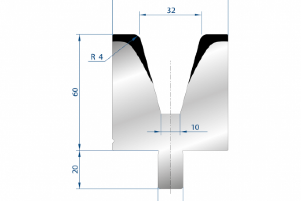 Cối chấn 1V 32 α=30º H55 Max. T/m=65