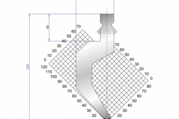 Dao chấn 86º, H=157, R=1 Max T/m=65, 42CrMo4