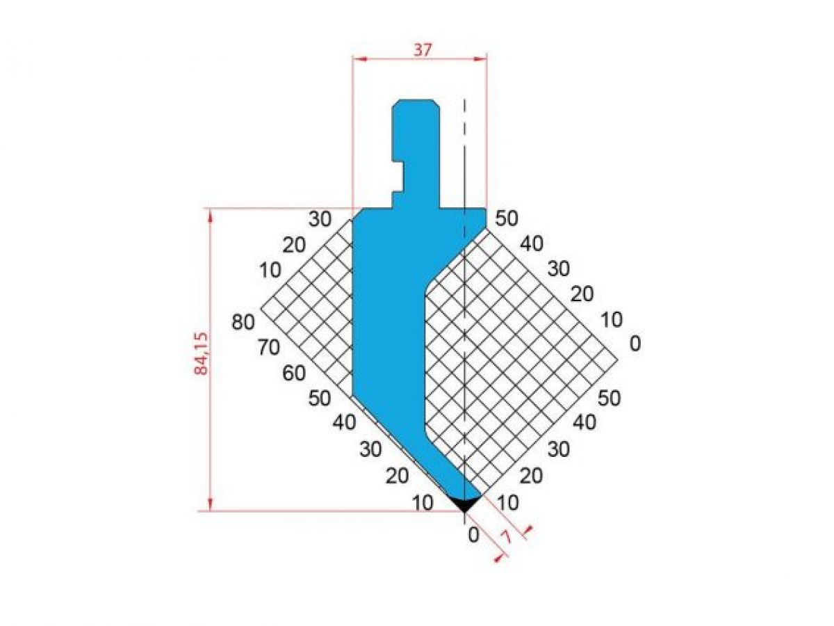 Dao chấn 88º 1020. H=84,15, R=0,6, Max T/m=20