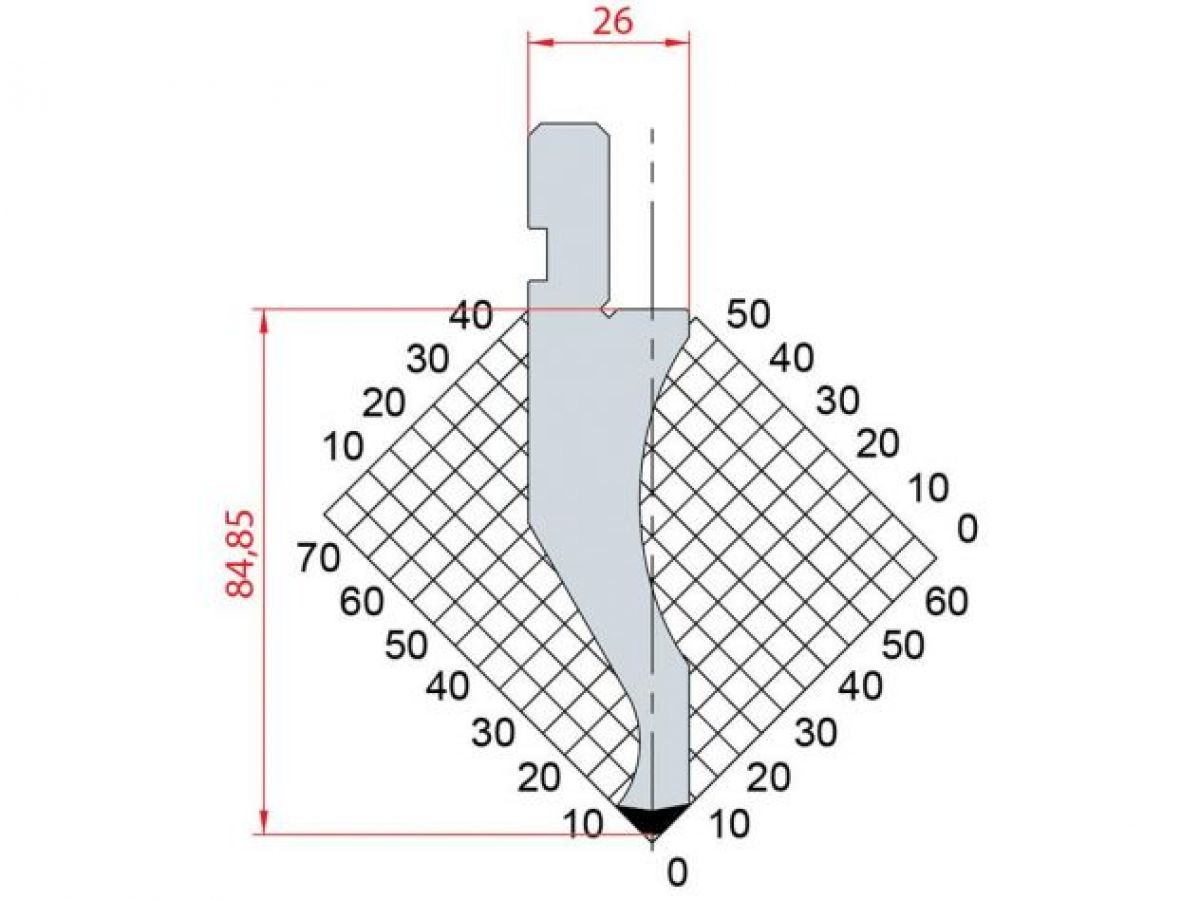 Dao chấn 88º 1023. H=84,85, R=3, Max T/m=100