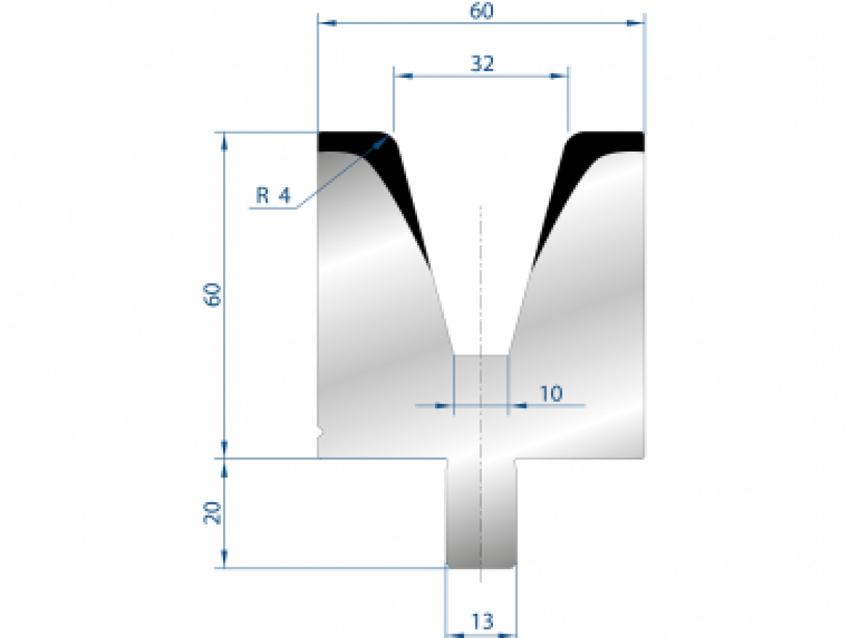 Cối chấn 1V 32 α=30º H55 Max. T/m=65