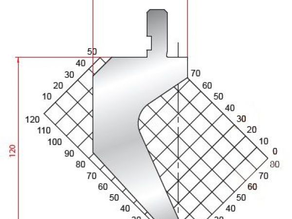Dao chấn 85º 1322. H=120, R= 1,5 Max T/m=100