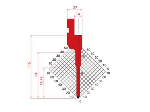 Dao chấn 60º 1271. H=115, R= 0.8 Max T/m=40