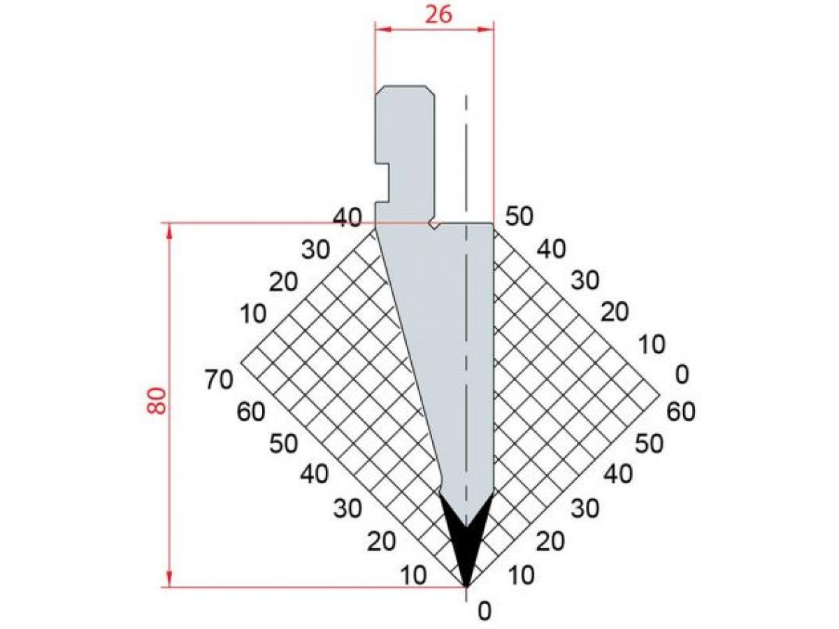 Dao chấn 30º 1056. H=80, R=0.5 Max T/m=100