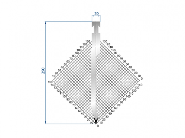 Dao chấn 30º 1299, H=250, R=1 Max T/m=80