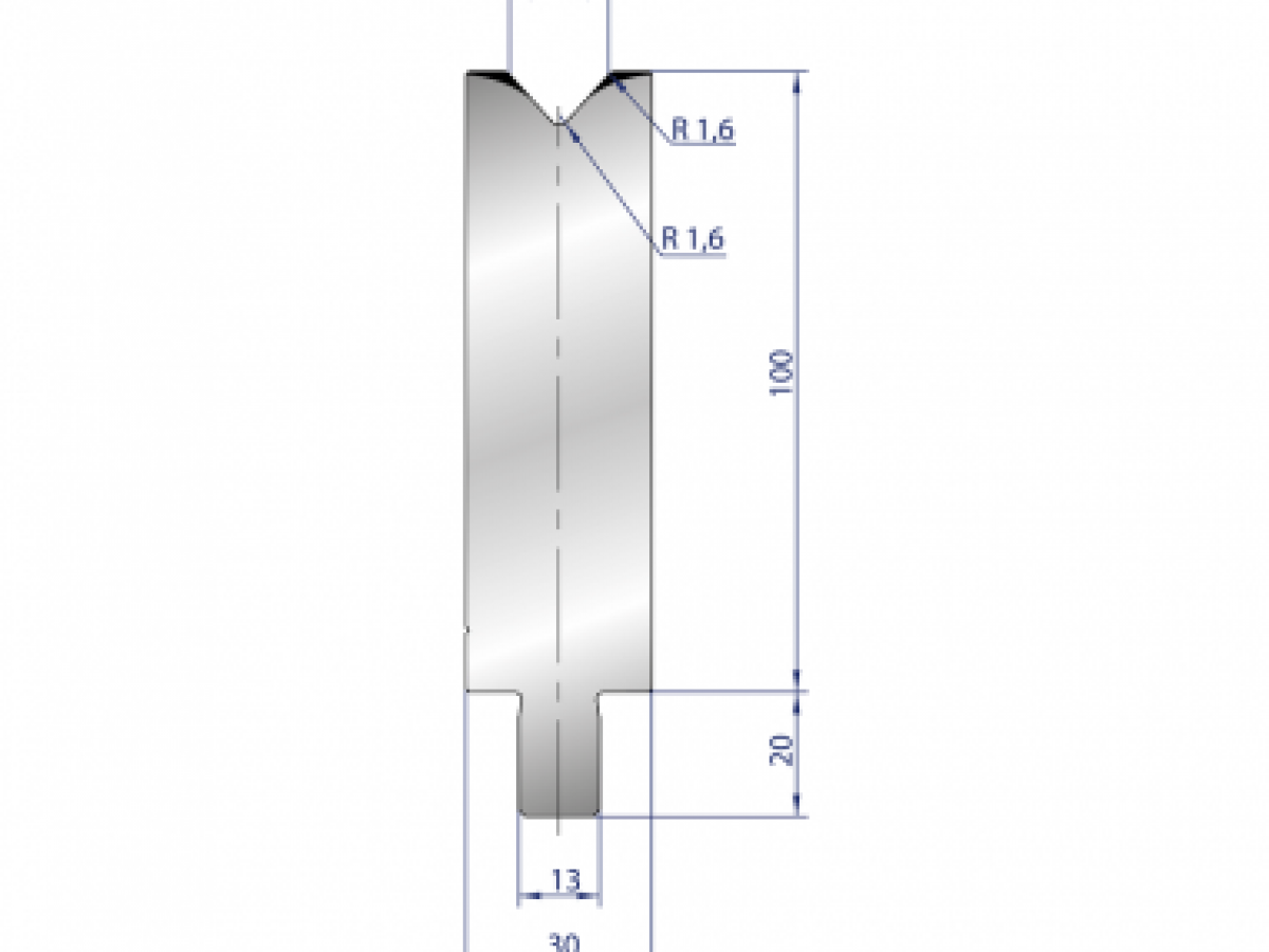 Cối chấn 1V 16 α=84º H100 Max. T/m=100, 42CrMo4