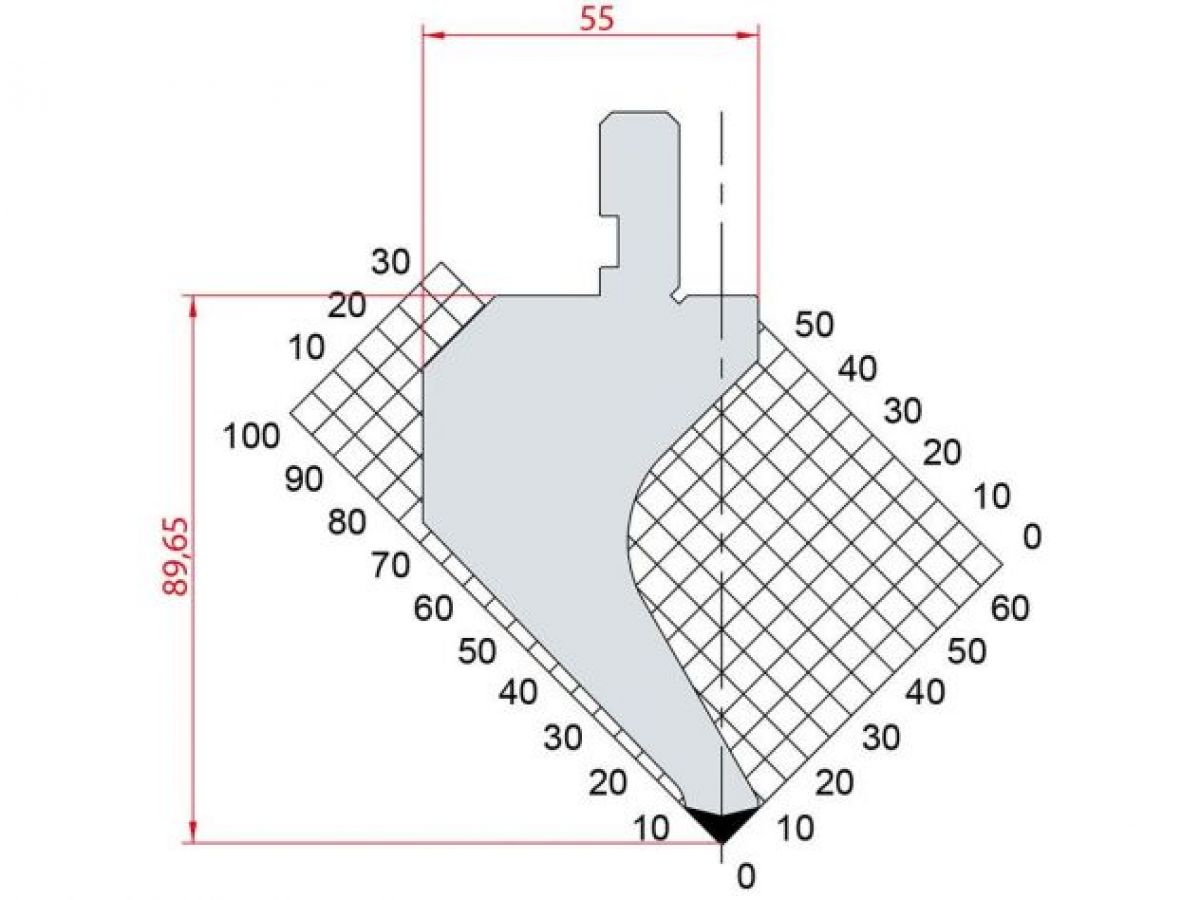 Dao chấn 88º 1014. H=89,65, R=0,8, Max T/m=60