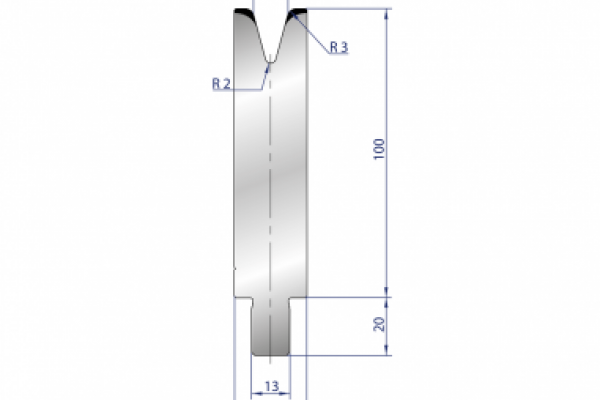 Cối chấn 1V 12 α=30º H100 R3 Max. T/m=40, 42CrMo4