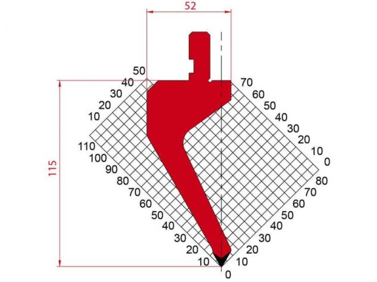 Dao chấn 60º 1272. H=115, R= 0.8 Max T/m=40