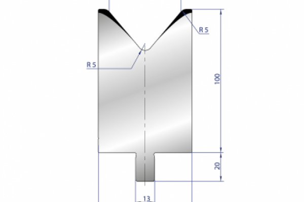 Cối chấn 1V 50 α=80º H100 Max. T/m=150, 42CrMo4