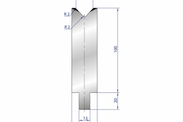 Cối chấn 1V 20 α=86º H100 Max. T/m=100