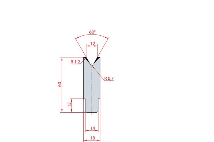 Cối chấn 1V 12 α=60º H60 Max. T/m=100