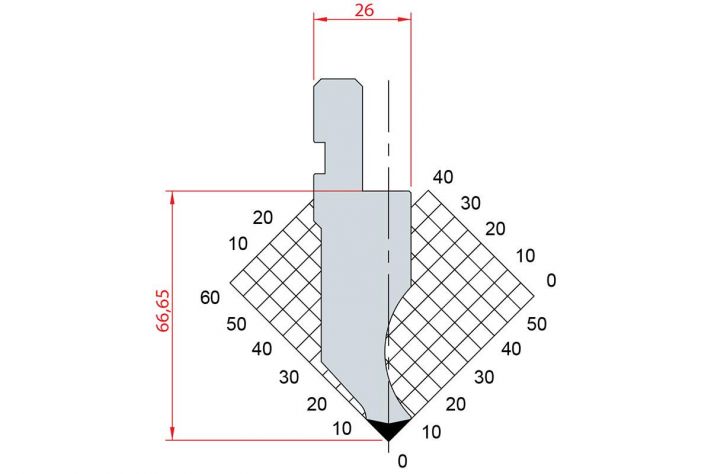 Dao chấn 88º 1101. H=66,65, R=0,8, Max T/m=100