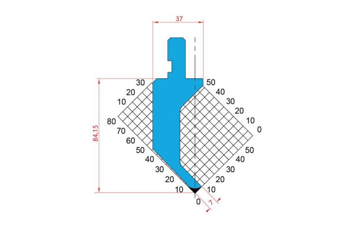 Dao chấn 88º 1020. H=84,15, R=0,6, Max T/m=20