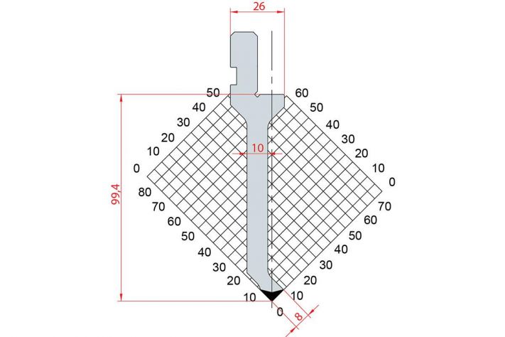 Dao chấn 88º 1029. H=99,4, R=0,6, Max T/m=50