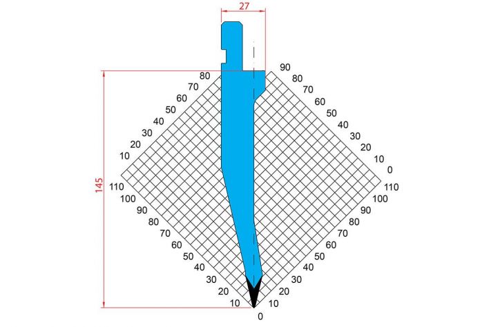 Dao chấn 26º 1311. H=145, R=0.8 Max T/m=100