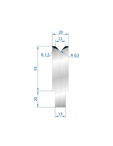 Cối chấn 1V 12 α=88º H55 Max. T/m=100