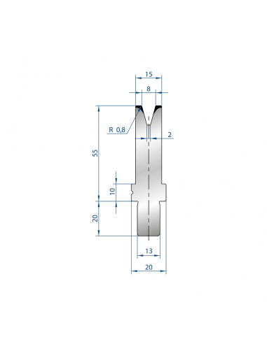 Cối chấn 1V 8 α=30º H55 Max. T/m=40