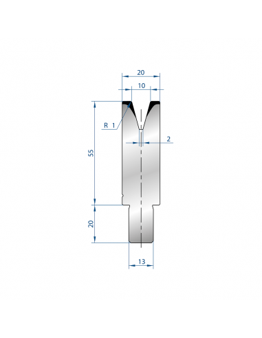 Cối chấn 1V 10 α=30º H55 Max. T/m=50