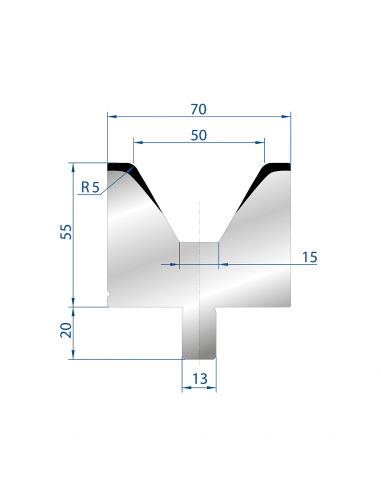 Cối chấn 1V 50 α=60º H55 Max. T/m=100