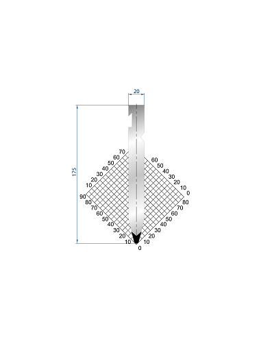 Dao chấn 85º 1321, H=250, R=1.5 Max T/m=100