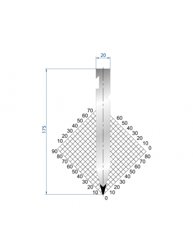 Dao chấn 30º 1232, H=175, R=1 Max T/m=100