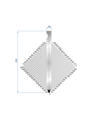 Dao chấn 30º 1300, H=250, R=3 Max T/m=120