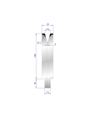 Cối chấn 1V 12 α=30º H100 Max. T/m=50, C45