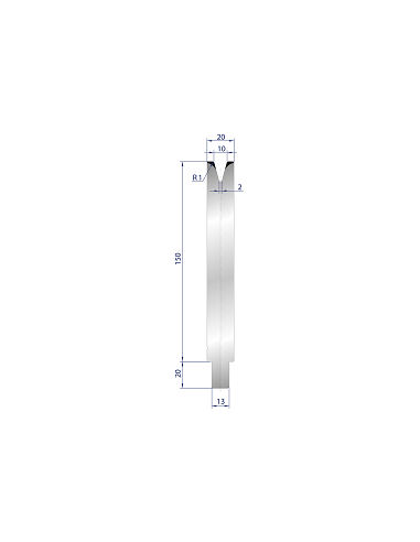 Cối chấn 1V 10 α=30º H150 Max. T/m=40, C45