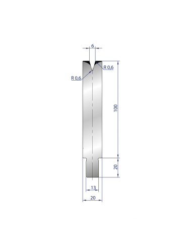 Cối chấn 1V 6 α=30º H100 Max. T/m=60, 42CrMo4