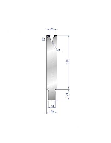 Cối chấn 1V 8 α=30º H100 Max. T/m=45, 42CrMo4