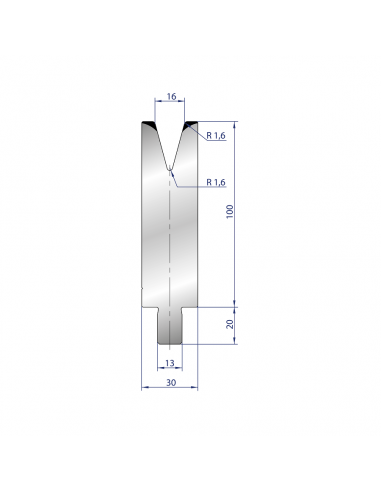 Cối chấn 1V 16 α=30º H100 Max. T/m=68, 42CrMo4