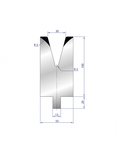 Cối chấn 1V 30 α=30º H100 Max. T/m=85, 42CrMo4