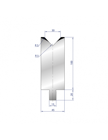 Cối chấn 1V 30 α=86º H100 Max. T/m=100, 42CrMo4