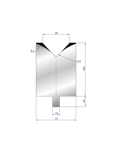 Cối chấn 1V 50 α=86º H100 Max. T/m=100, 42CrMo4