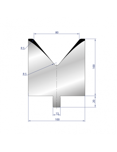 Cối chấn 1V 80 α=80º H100 Max. T/m=150, 42CrMo4