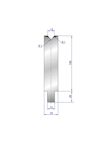 Cối chấn 1V 12 α=84º H100 Max. T/m=100, 42CrMo4