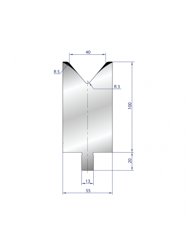 Cối chấn 1V 40 α=80º H100 Max. T/m=150, 42CrMo4