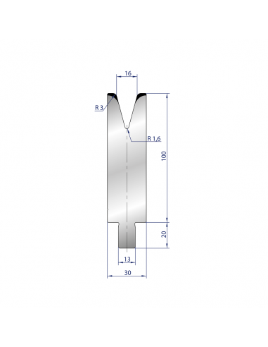 Cối chấn 1V 16 α=30º H100 R3 Max. T/m=40, 42CrMo4