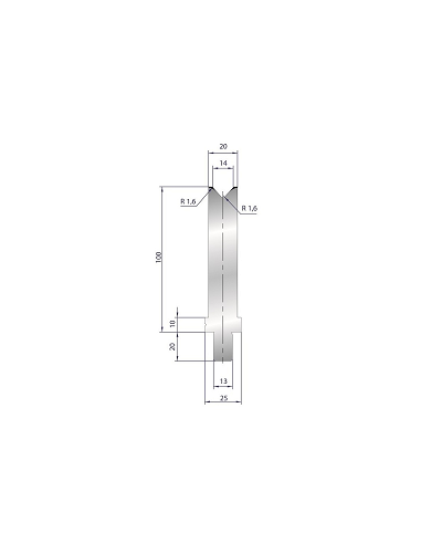 Cối chấn 1V 14 α=84º H100 Max. T/m=100, 42CrMo4